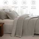 Sanracie Oversized King Bedspread (128"x120"), Cotton Dark Khaki Waffle Weave Quilt Set 3Pcs Soft Lightweight Farmhouse Bedding Sets Extra Wide Aesthetic Bedding Coverlet for All Seasons, Oversized King Plus
