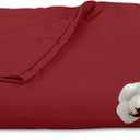 Royale Linens 300 Thread Count 100% Long Staple Combed Cotton Flat Sheet - Super Soft - Top Sheets - Full Flat Sheet Sold Separately - Breathable, Cool & Crisp Percale Sheets Only (Twin XL, Red)