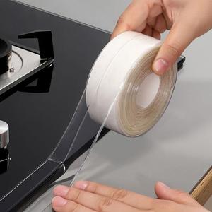 Clear Caulk Tape Self Adhesive, DIY Home Improvement Decor Bathroom & Kitchen Waterproof Caulking Tape for Sinks Tubs Showers Counters Back Splash Wall Contact Paper Peel & Stick Easy Installation | Clear-1.5IN-10.5FT