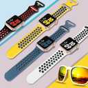 12 Pack Compatible with Apple Watch Band, Breathable Soft Silicone Sport Replacement Strap Men Women for iWatch Size: 38/40/41/42mm(Series 11/10)