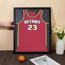 1 Pack Jersey Frame Display Case, 17x21 Inch Black Wood Photo Frame Wall Mount Picture Shadow Box Holder for Artwork Certificates Posters Soccer Basketball Baseball Shirts