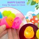 12 Pack Easter Eggs Filled Chick LED Puffer Balls,LED Light Up Toys Stuffers Stress Relief LED Ball for Kids Easter Egg Hunt Filling Treats Easter Basket Stuffers Easter Party Favor