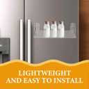 PRETYZOOM Suction Cup Refrigerator Rack Organizer Acrylic Wall Mounted Storage Shelf for Drinks Convenient Beverage Holder for Store Fridges and Home Use