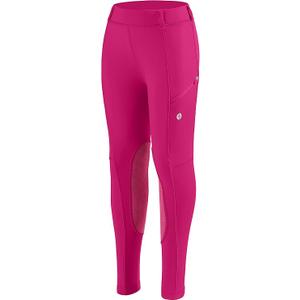 SANTINY Girls Horse Riding Pants with Zipper Pockets Kids Stretchy Equestrian Breeches Knee-Patch Youth Schooling Tights, XS