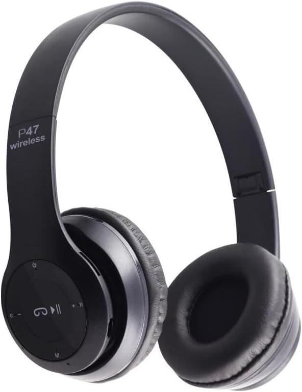 Upgraded Hybrid Active Headphones with Transparent Modes Playtime Wireless Bluetooth with Mic, Deep Bass Soft-Earpads Fast Charging-Black