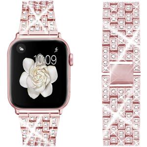 Dsytom Bing Bands Compatible with Apple Watch Band 38mm 40mm 41mm 42mm 44mm 45mm 46mm 49mm, Jewelry Replacement Strap for iWatch Series Ultra 2 10/9/8/7/6/5/4/3/2/1/SE Ultra