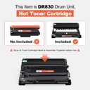 Compatible DR830 Drum (Not Toner) Replacement for Brother DR830 DR-830 Drum Unit for Brother DCP-L2640DW HL-L2400D HL-L2405W HL-L2460DW HL-L2480DW MFC-L2820DW MFC-L2900DW Printer 1 Pack