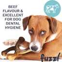 2 x Fuzzl Ultra Tough Nylon Dog Chew Toy - Crossbone and Bone Beef Flavour for Extreme Chewers - Long Lasting Bone for Aggressive Chewers - Strong Puppy Toys