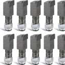 10 Pack 2-1/2"Lx3/4"W Stump Grinder Teeth with 5/8" Nuts Carbide Tipped Compatible with Sha-ver SC50/SC50-H/SC25/SC25-H/SC30/SC30-H/Woods SG100, Stump Grinder Parts for Cutting Tree Stub