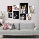 Bluesun 6x8 Picture Frame Black, hanging picture frame, Matted for wall and tabletop Decor (6x8, black)