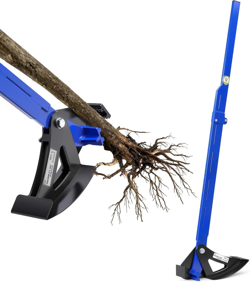 Sapling Puller Tool - Heavy Duty Tree Root Puller for to 2" Woody Stems | Fully Uproots Trees & Shrubs | Ergonomic Garden Tool for Landscaping, Farming, Forestry
