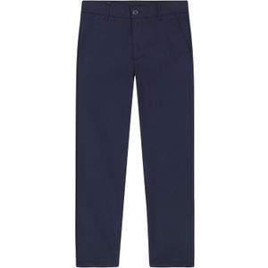 Nautica Boys School Uniform Twill Khaki Pants, Flat Front & Elasticized Waistband, Zipper Closure With Faux Button (14 Regular, Navy)