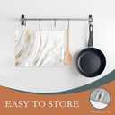 White Gold Marble Dish Drying Mats 18x24 Inch, Dish Pad Drying Rack Mat for Kitchen Counter Ultra Absorbent Microfiber Dishware Coffee Maker Bar Countertop Decor