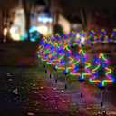 BlcTec Christmas Decorations Outdoor, 4PCS Neon Christmas Lights with Stainless Steel Stakes, Waterproof Xmas Tree Stakes Lights for Garden, Patio, Yard Outdoor Christmas Decorations, Multicolor