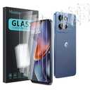 Nixinioo 3 Pack Tempered Glass Screen Protector for Motorola Moto G 5G 2025+3 Pack Camera Lens Protector, Anti-Fingerprint, 9H Hardness, Scratch-Resistant, Case Friendly, Easy to install, Bubble Free