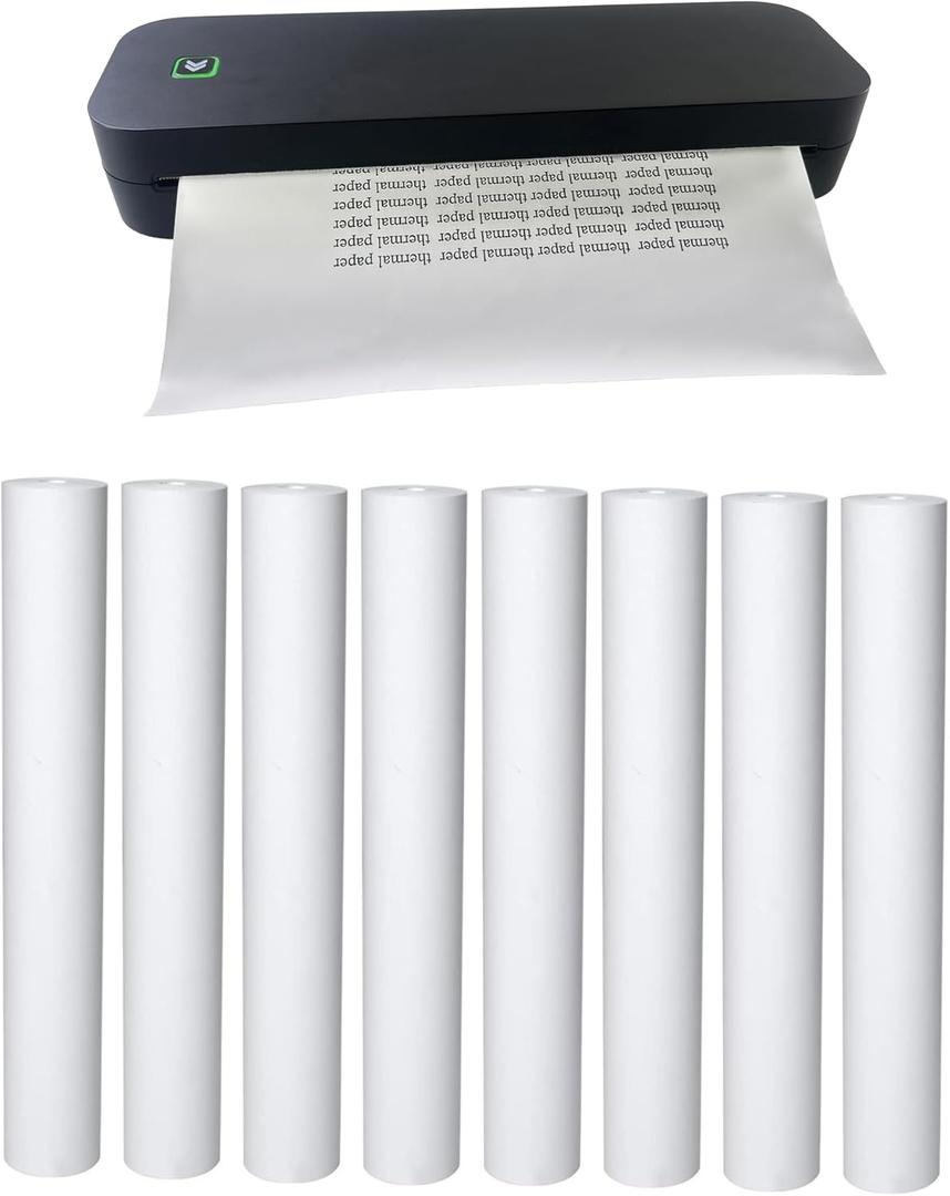 8 rolls (about 200 pages), A4, BPS free, thermal printer paper, BPA free. For aixiqee, IOOIOO, GUTHERREN, minzhi, Peripage, Munbyn, Jadens, Hprt, Phomemo, and other thermal printers(lasting 3 years)