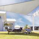 Coolaroo Premium Shade Sail Kit - 95% UV Block Commercial-Grade Luxe Matte Finish Sun Shade with Stainless Steel Hardware for Permanent Outdoor Covearage, 16ft 5in. Triangle, Stone