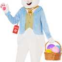Morph Deluxe Easter Bunny Costume Adult, Bunny Suit, Easter Costumes for Adults, Rabbit Costume Adult (Large, White)