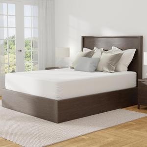 AllerEase Platinum Zip-Off Top Waterproof Mattress Protector Full Size 360 Degree Zipper Allergen Barrier Temperature Balancing Luxurious Plush Top Separately Machine Washable Mattress Cover (White)
