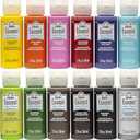 FolkArt Gloss Finish Acrylic Enamel Craft Set Designed for Beginners and Artists, NonToxic Formula Perfect for Glass and Ceramic Painting, , 32 Ounce, 16 Count (Pack of 1)