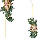 Wedding Arch Backdrop Stand 7.2FT Gold Wedding Balloon Arched Backdrop Stand Square Arch Frame for Birthday Party Bridal Baby Shower Ceremony Decoration