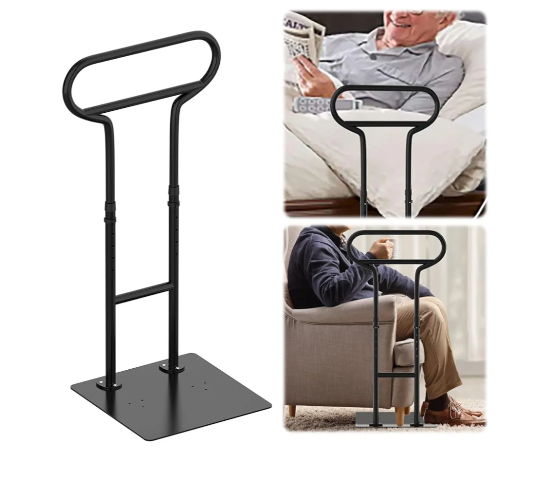 Bed Rails for Elderly Adults Safety, Adjustable Bed Cane for Elderly, Heavy Duty Stand Assist Railing for Seniors, for Couch, Chair, Full, Twin Bed (260LBS Loading, 5 Heights, Black)