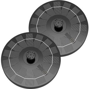 AISITIN 2.5W Solar Bird Bath Fountain, Solar Fountain for Bird Bath with 6 Nozzles, 6.7" Solar Powered Water Fountain for Garden, Ponds, Pool, Fish Tank, Outdoor and Aquarium, 2 Pack