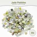 Pulovin 5LB Succulent and Cactus Pebbles, 1/5 Inch Jade Pebbles for Indoor Plants, Decorative Gravel for Vases, Bamboo, Succulent, Terrarium, Crafts, Cactus