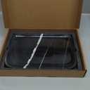 Koville Marble Tray, 12"x8" Natural Marble Vanity Tray for Countertop Bathroom Kitchen Dresser, Decorative Catchall Trays for Perfume Jewelry, Rectangular Stone Serving Tray(Black)