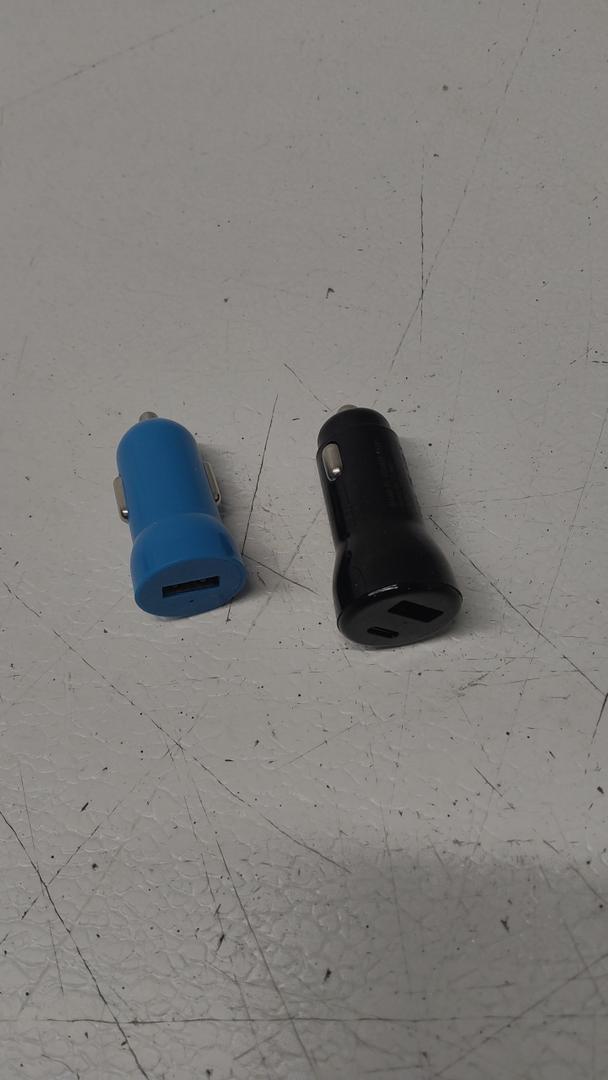 Set of 2: CELLCandy Dual Car Charger Black + CELLCandy 2.4 Amp Dual USB Car Charger - Tropical Blue