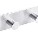 Coat Rack Hooks for Wall, Screw-in and Adhesive, Stainless Steel, Door Hook With 4 Heavy Duty Hooks for Coat Hat Towel Key (Silver) (4 Hooks)