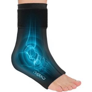 iTHERAU Ankle Ice Pack Wrap, Reusable Gel Hot & Cold Therapy for Foot & Heel Injuries | Achilles Tendonitis, Plantar Fasciitis, Swelling, Sprained, Pain Relief