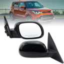 Right Passenger Side Mirror Compatible With 2014 2015 2016 2017 2018 2019 Kia Soul With Manual Folding Power Glass Black Replace#87620B2500 (3Pins)