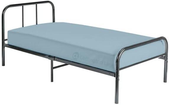 Cot Fitted Sheet 30 x 75, 100% Egyptian Cotton, 1 PC Cot Size Bottom Sheet Only, Perfect for Narrow Twin, Camp Bunk, Army Cots, Trifold Mattress, Camping Cot, Guest Bed Replacement(Baby Blue)