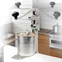 Commercial Can Opener Heavy Duty for Big Cans, Industrial-Grade Manual Can Opener, Cast Steel Table Can Opener for Cans Up to 11” Tall, Adjustable Handle, for Kitchen Restaurant Large Cans