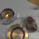 RQYEKDO 3-Pack Kitchen Sink Drain Strainer Stopper Set, Universal Anti-Clogging Stainless Steel Garbage Disposal Plug with Handle, Perforated Basket Filter Sieve for Standard 3.5" Drains (Gold)