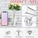 Mumufy 24 Pcs Plastic Bud Vases in Bulk Small Clear Flowers Vases for Centerpieces Wedding Decorations Home Banquet Formal Dinners Party Table Decor(Hexahedron)