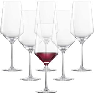 ZWIESEL GLAS Pure Bordeaux Red Liquor Glass (Set of 6), Bordeaux Glasses for Red Liquor, Dishwasher-Safe Tritan Crystal Glasses, Made in Germany (23 Ounce)