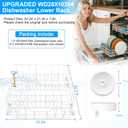 Upgraded WD28X10384 WD28X10309 Dishwasher Lower Rack Compatible with GE Dishwasher Rack Replacement Parts,WD28X10166 WD28X10165 General Electric Dishwasher Parts Bottom Rack GLD4560V00SS with Wheels, 22.2in x 21.3in x 7.3in WD28X10384 GE Rack