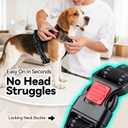 PHOEPET No Pull Dog Harness with Handle Front & Back Clip, Easy on Lockable Snap Buckle at Neck, Adjustable Reflective Vest with Handle for Small Medium Large Dogs (M, Misty Green)