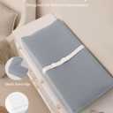 Blissful Diary Muslin Baby Changing Pad with Waterproof Lining Foam, Diaper Changing Table Pad with Cover for Dressers (Gray, Rectangular)