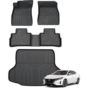 Floor Mats for Nissan Sentra 2020-2025, All Weather Floor Mats Trunk Cargo Liner Accessories, Full Coverage Set