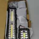 NAOEVO 12 Inch LED Light Bar and 4PCS 4 Inch LED Pod Lights, 54000LM LED Fog/Driving/Off Road Lights, Triple Row Spot Flood Combo LED Light Bar for Truck Car UTV ATV Boat