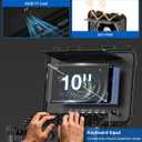 10 Inch IPS Sewer Inspection Camera with 512Hz Locator, 1080P AHD, 30/50M Cable, DVR, Auto Self-Leveling, 5X Zoom, TF Card, LED Lights for Pipe/Wall/Drain (165FT)