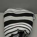 Outdoor Rug 5'X7', Cotton Woven Large Patio Rug, Cotton Woven Fall Front Porch Rug, Black and White Striped Outdoor Rugs for Farmhouse Deck Backyard Living Room Halloween Decor, Black and White 