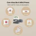 EENOUR Hat Press Machine, Mini Heat Press for Caps with 3 Heating Levels & Auto-Off, Handheld Cap Easy Press with 3"5.5" Arched Heating Plate for 6-8 Hat Size, 19-26 Girth