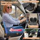 Car Seat Cushion with Lumbar Support for Long Driving Truck RV, Ergonomic Memory Foam Office Chair Cushion for Sciatica, Tailbone & Lower Back Relief, Ideal Gift for Drivers & Office Workers (Black)