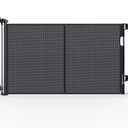 Upgraded Retractable Baby Gates for Stairs & Banister, Mesh Dog Gate Indoor, Extends to 55" Wide 33" Tall, Child Safety Gate for Stairway, Banister & Wall Mount (Black)