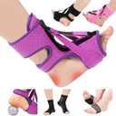 YUZOEOHE Plantar Fasciitis Night Splint, 3-Adjustable Relief with Massage Balls & Arch Support, For Men & Women (Purple)