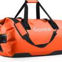 Gonex 80L Extra Large Waterproof Duffle Travel Dry Duffel Bag Heavy Duty Bag with Durable Straps & Handles for Kayaking Paddleboarding Boating Rafting Fishing (Orange)